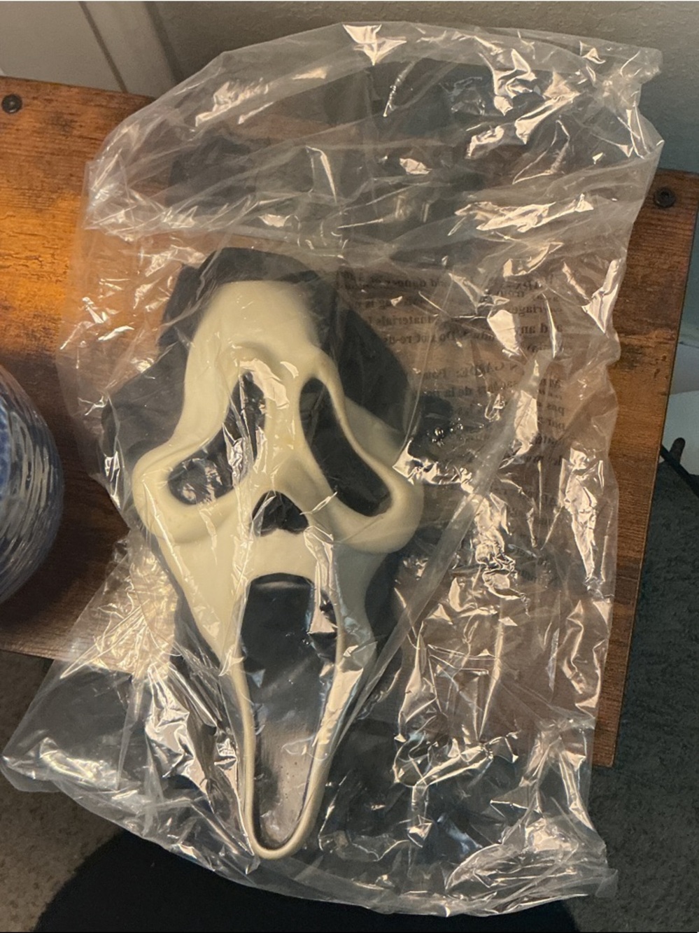 Ghostface SCREAM MASK Easter Unlimited Inc (MK)  Hooded Glows In The DarkVintage